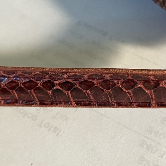 Genuine snakeskin purse, vintage, maroon - Picture 13 of 14